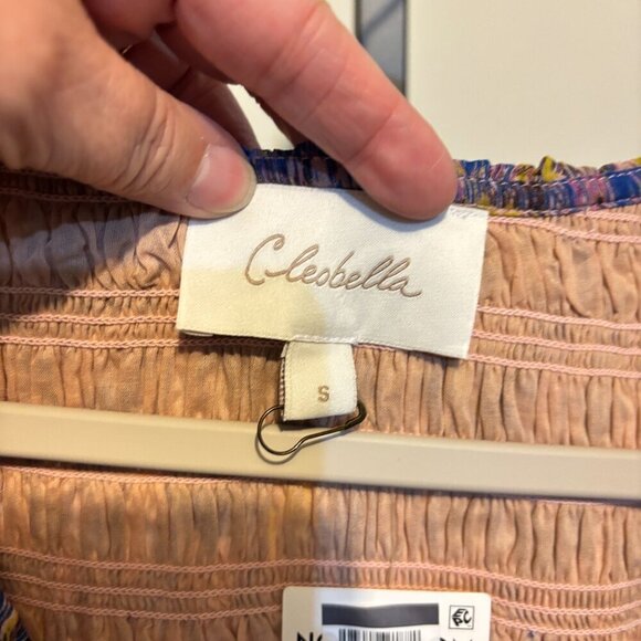 Cleobella Helene Azucar Print Ruffle Flutter Sleeve Smocked Maxi Dress - Picture 5 of 14